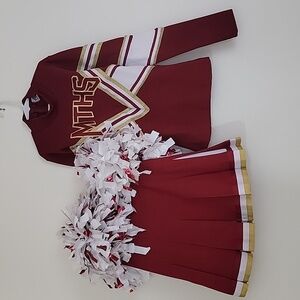 Cheerleader Sweater, Skirt, Shorts, Pom Poms, Duffle Bag & Hair Bow